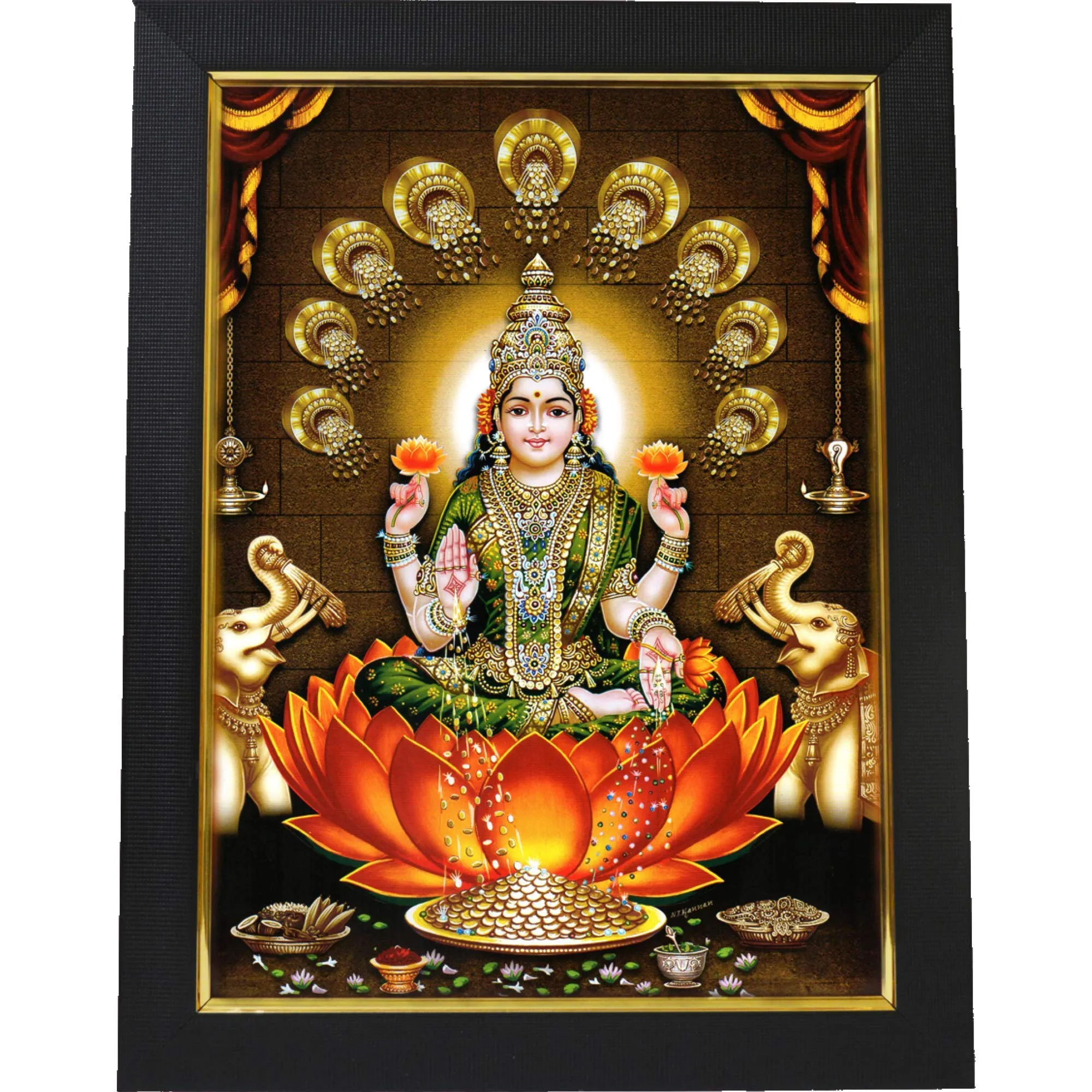 101Temples Godess Dhana Lakshmi Photo Frame