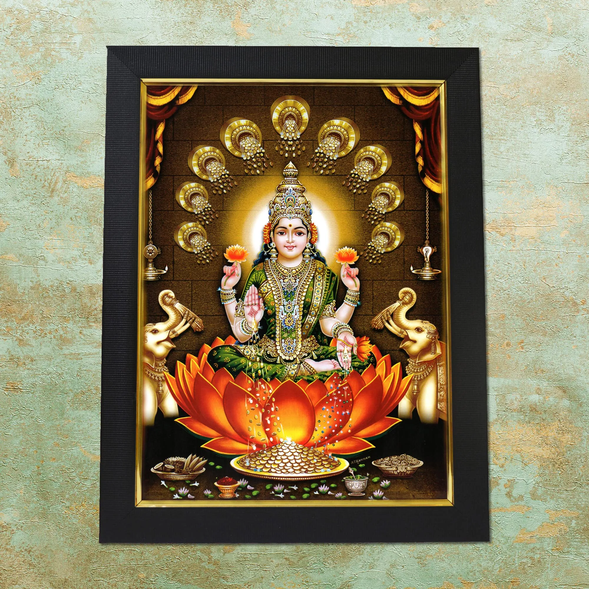 101Temples Godess Dhana Lakshmi Photo Frame