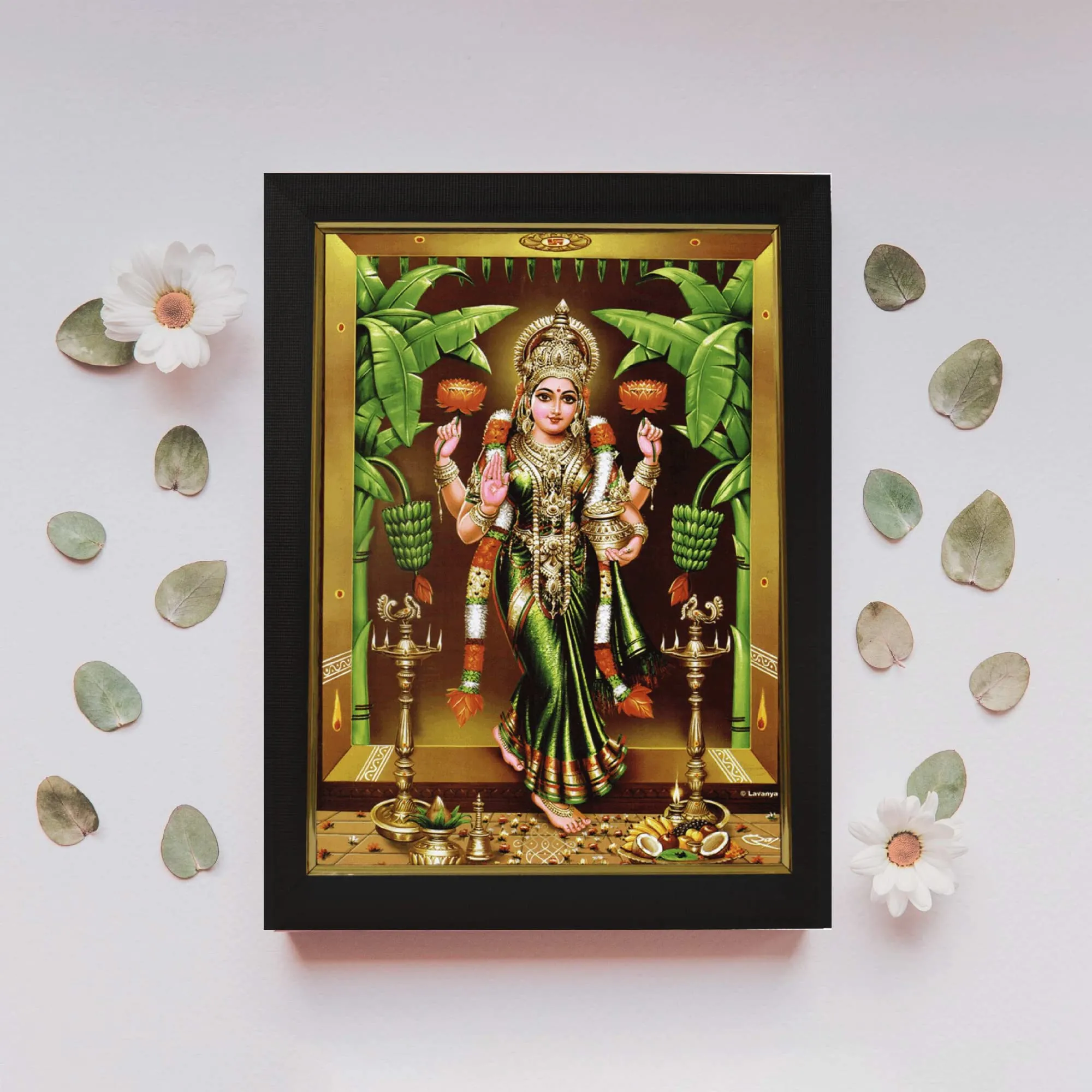 101Temples Godess Gruha Lakshmi Photo Frame