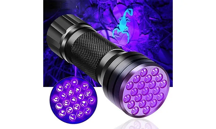 21 LEDs 395nm UV Flashlights Detector