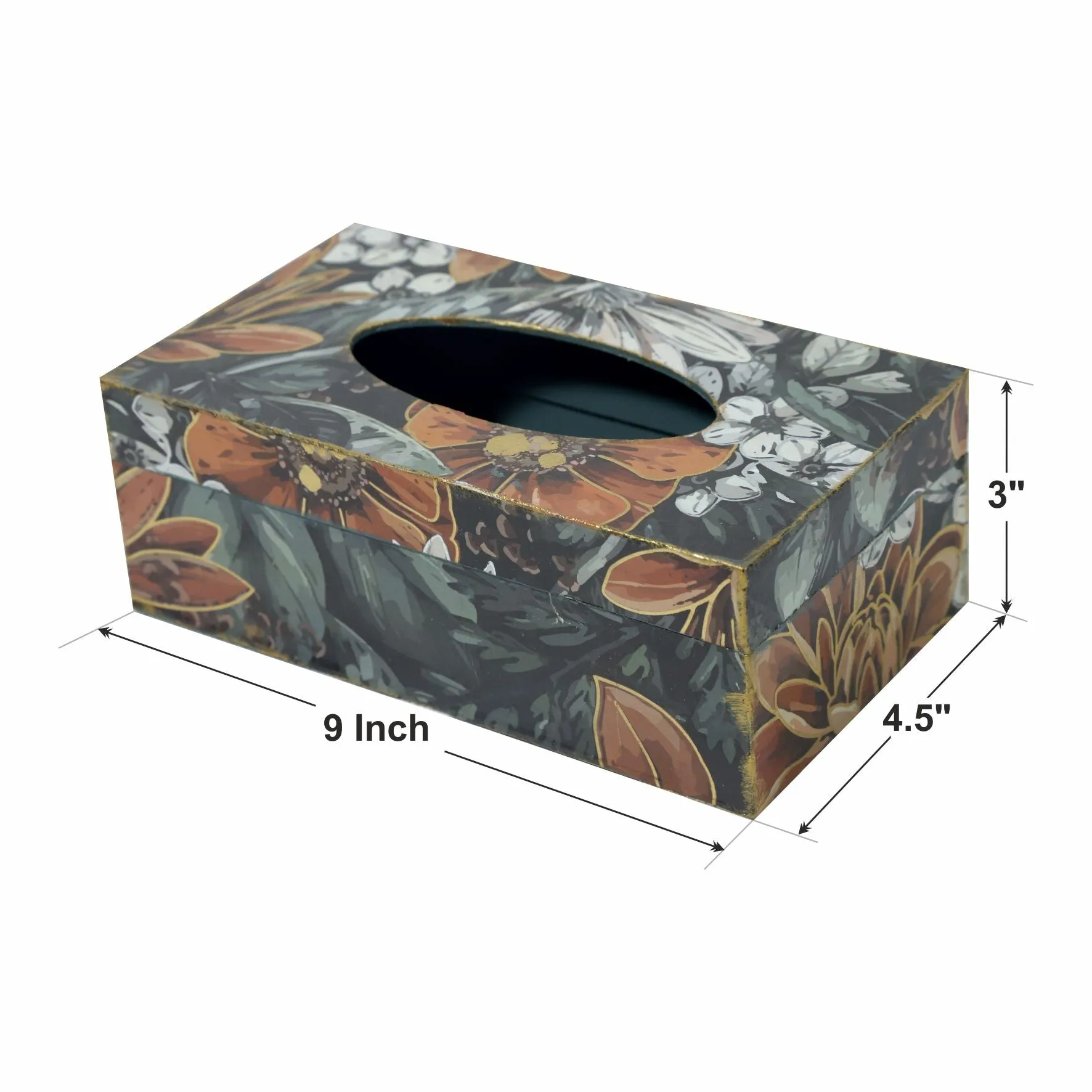 Amazonia Wooden Tissue Box -  9' x 4.5' x 3'