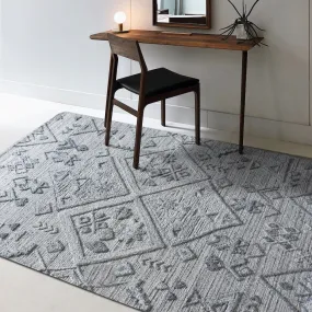 Apichu Modern Grey Tribal Rug