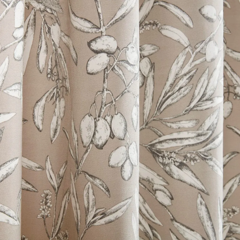 Aviary Natural Parchment Woodland Pencil Pleat Curtains