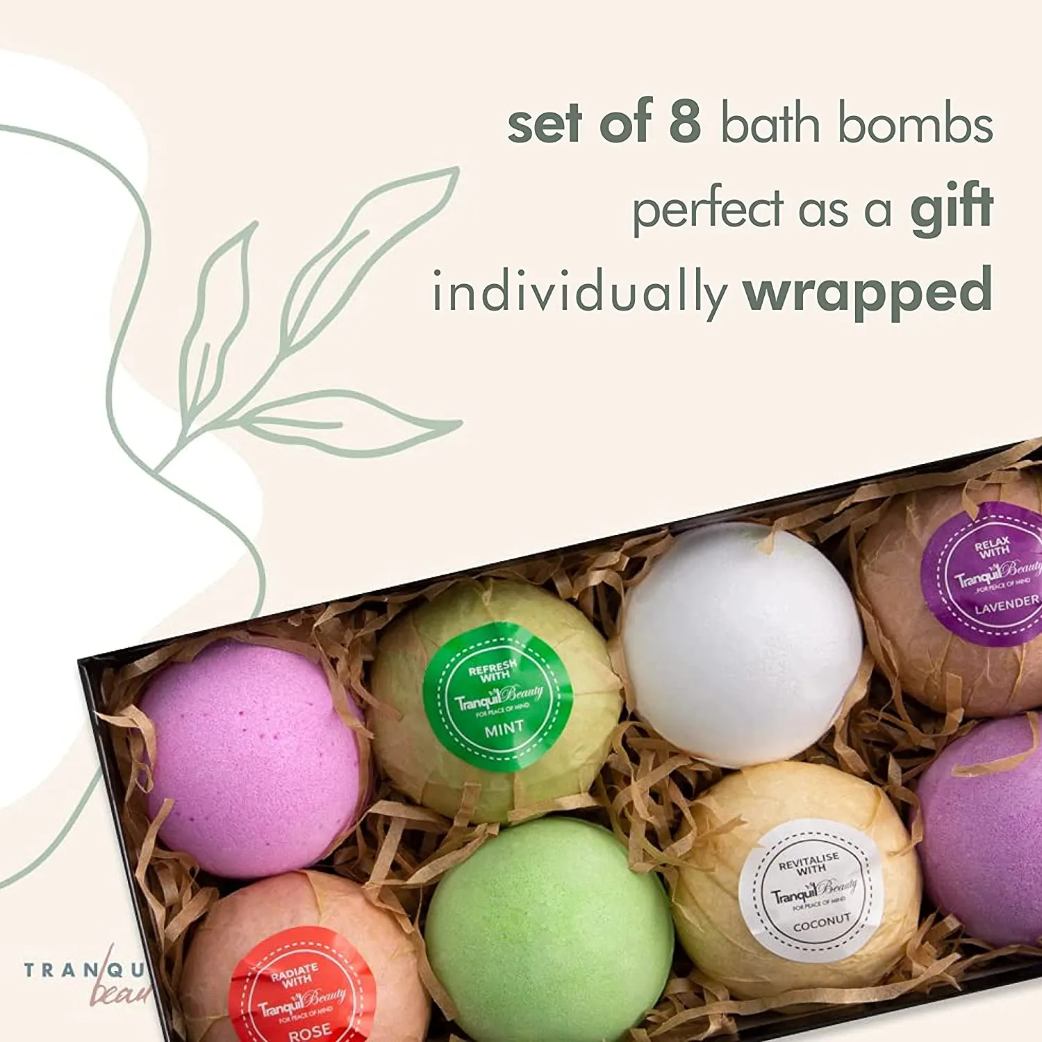 Bath Bombs Gift Set For Women/Bath Bomb Set With Essential Oils - 8x Bath