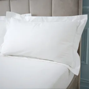 Bianca White 180 Thread Count Egyptian 100% Cotton Oxford Pillowcase