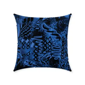 Blue Lightening Throw Pillows