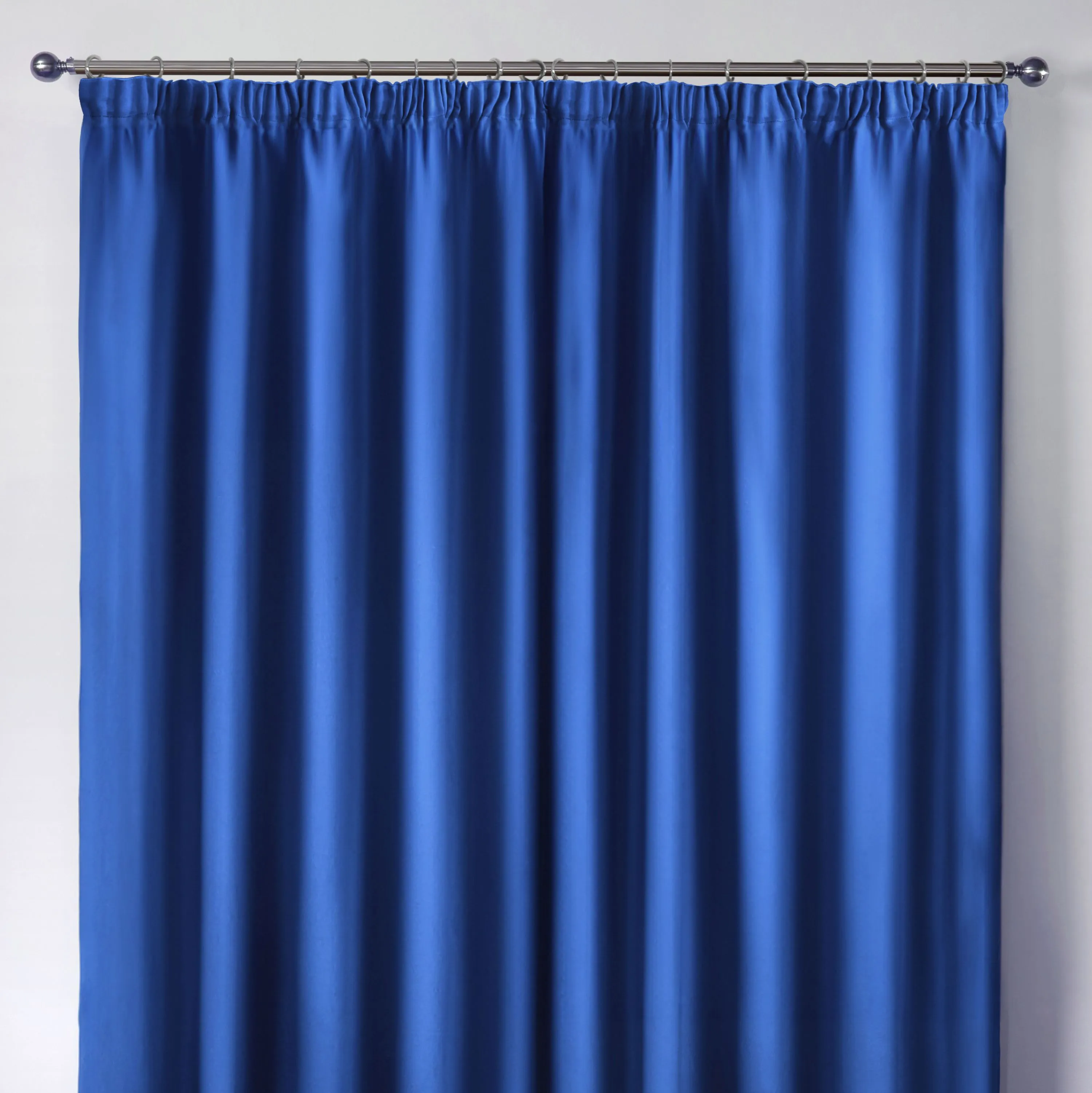 Cali Blue Thermal Blackout Pencil Pleat Curtains