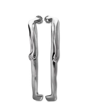 Carrol Boyes Large Hand Sculptured Door Handles - Silver