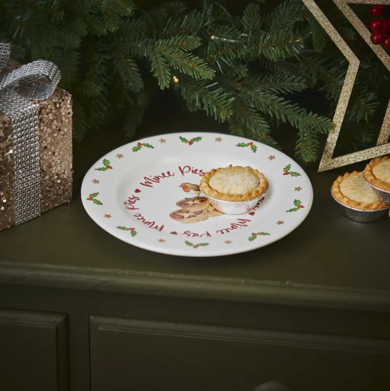 Christmas Robin Mince Pies Plate