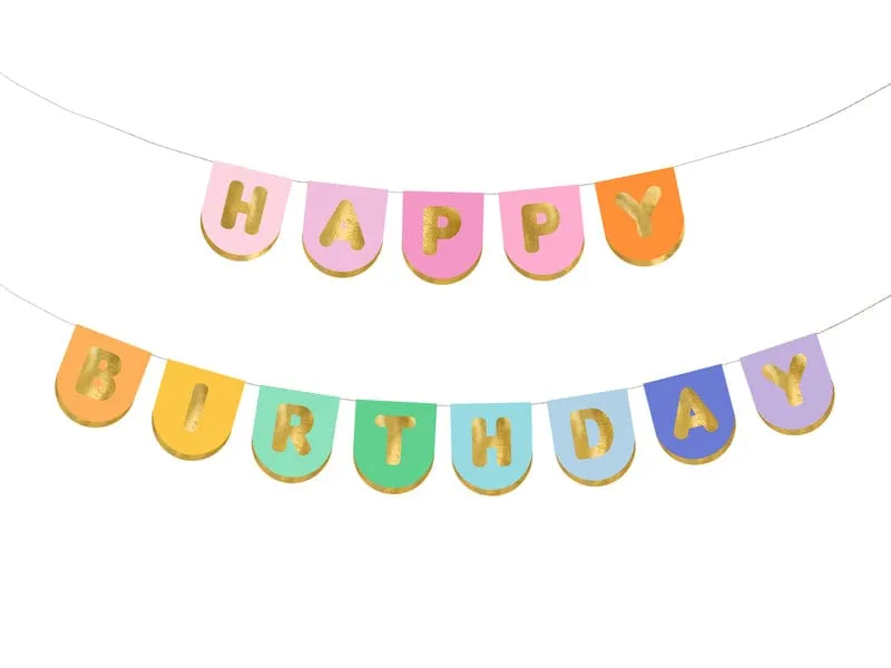 Colourful Happy Birthday Banner