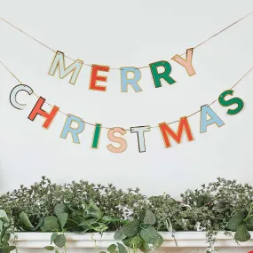 Colourful Merry Christmas Banner