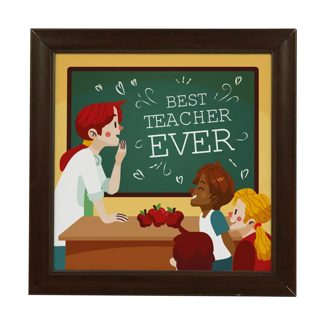 Crazyify Best Teacher EverTeachers' Day | Teachers Day Gift For Madam/Sir | Gift For Friends/Family/Relatives | Gift for Teacher's Day/Gift for Teacher | Photo frame Men/Women (8x8 Inches)