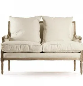 Creme Blanc Louis Settee