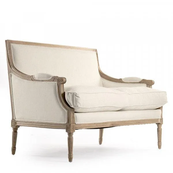 Creme Blanc Louis Settee