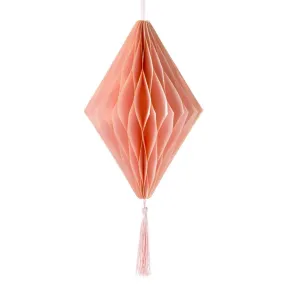 Decadent Decs Glitter Honeycomb Pink Diamond Ornament