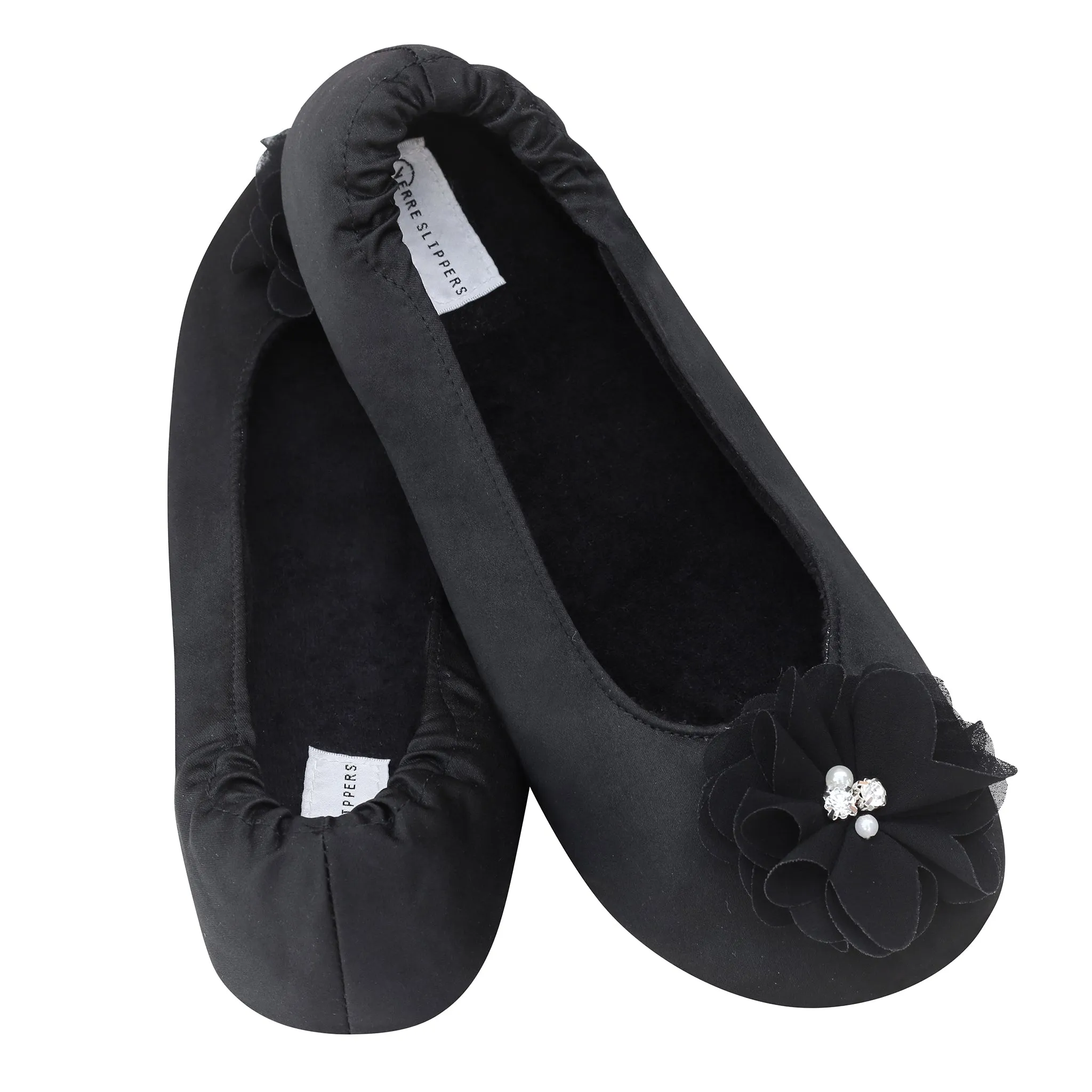 Elegant Black Bridesmaid Slippers