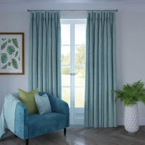 Eternity Duck Egg Chenille Curtains