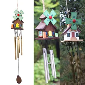 FASHIONMYDAY Fashion My Day® Windmill Amazing Fengshui Lucky Wind Chime Church Bell Hanging Decor 4 Tubes | Home & Garden | Yard, Garden & Outdoor Living | Garden | Wind Chimes