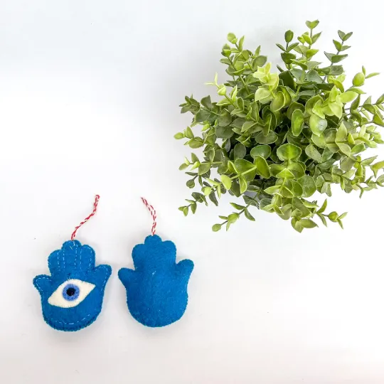 Felt Evil Eye Ornaments