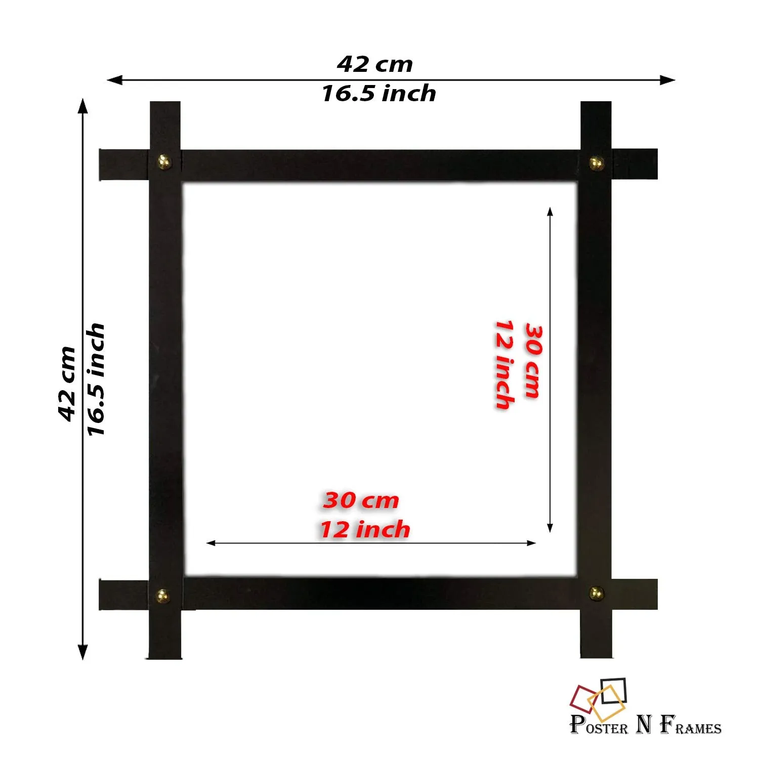 Generic Poster N Frames Cross Wooden Frame Hand-Crafted with Photo of Sai Baba Size (16.5x16.5inch,Wood,Multicolour), Medium