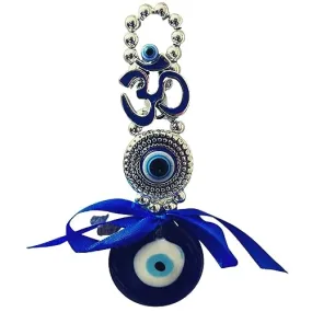 HISARSE Om Dot Evil Eye Pendant Decoration Wall & Door Hanging Ornament Amulet for Car, Home and Office for Protection and Blessing