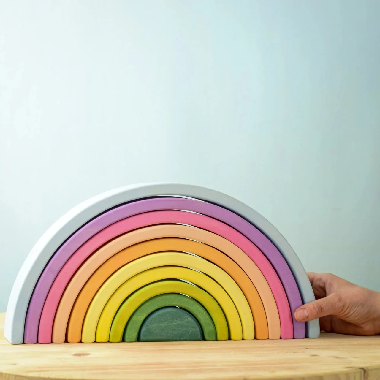 Large Wooden Rainbow - Pastel