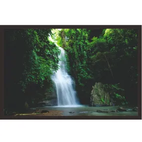 Mad Masters Waterfall Scenery Framed Photo, Wall Hanging Home Decor Painting for Living Room & Bedroom Decoration (18 x 12 Inch,Paper)