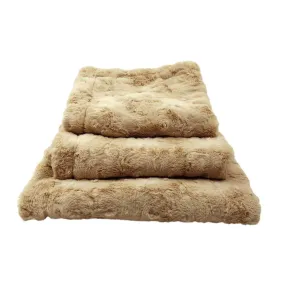 Minky Pet Blankets in Camel Rosette Pattern