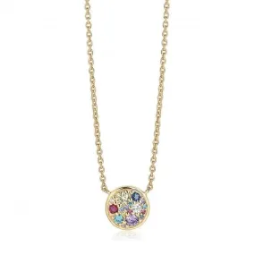 Multicoloured Zirconia Novara Necklace SJ-C1056-XCZ(YG)