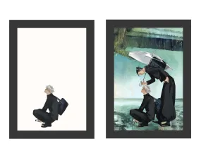 Nuvue Store Jujutsu Kaisen 5 : Rainy Umbrella Scene: Geto & Gojo Light Painting | Battery | 5 x 7 inchs