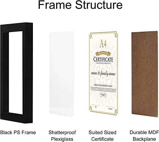 Paintings Villa A4 Size Photo Frame For Wall Set of 10 BROWN Picture Frame For Home and Office Decoration-Size -8x12 Inches, 10 Frame