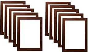 Paintings Villa A4 Size Photo Frame For Wall Set of 10 BROWN Picture Frame For Home and Office Decoration-Size -8x12 Inches, 10 Frame