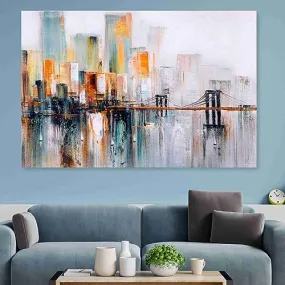 SAF paintings Abstract Art Unframed vinyl Sparkle Coated Painting For Home Decor And Office||For Bedroom,Living Room Home wall and Office Interior EXRP-1242