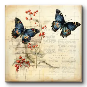 SAF Wooden Framed Butterflies Canvas Wall decor Painting for Home and office || Home décor Painting,Living Room, Bedroom,Office Room Decor - Painting for Wall DecorationCV-38094