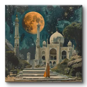 SAF Wooden Framed Taj Mahal Canvas Wall decor Painting for Home and office || Home décor Painting,Living Room, Bedroom,Office Room Decor - Painting for Wall DecorationCV-38147