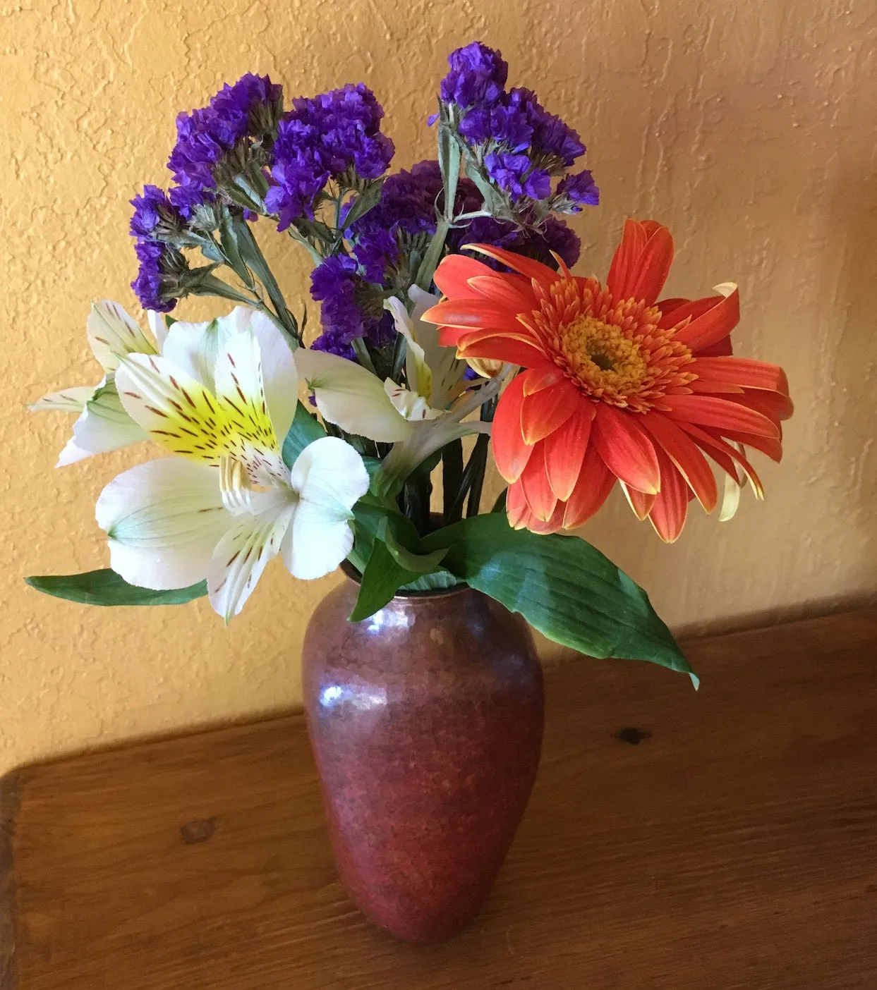 Small Hammered Copper Vase- "Torcido"