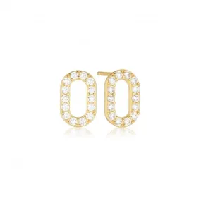 White Zirconia Capizzi Earrings SJ-E42208-CZ-YG