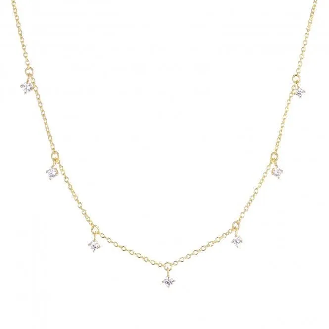 White Zirconia Ellera Piccolo Necklace SJ-N12210-CZ-SG