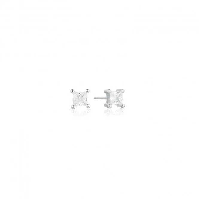 White Zirconia Ellera Quadrato Earrings SJ-E42277-CZ