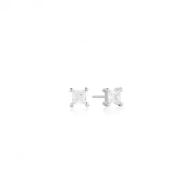 White Zirconia Ellera Quadrato Earrings SJ-E42277-CZ