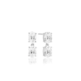 White Zirconia Ellisse Due Piccolo Earrings SJ-E2308-CZ