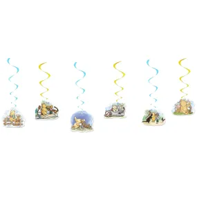 Winnie the Pooh Hanging Swirl Decorations - 6 Pkt