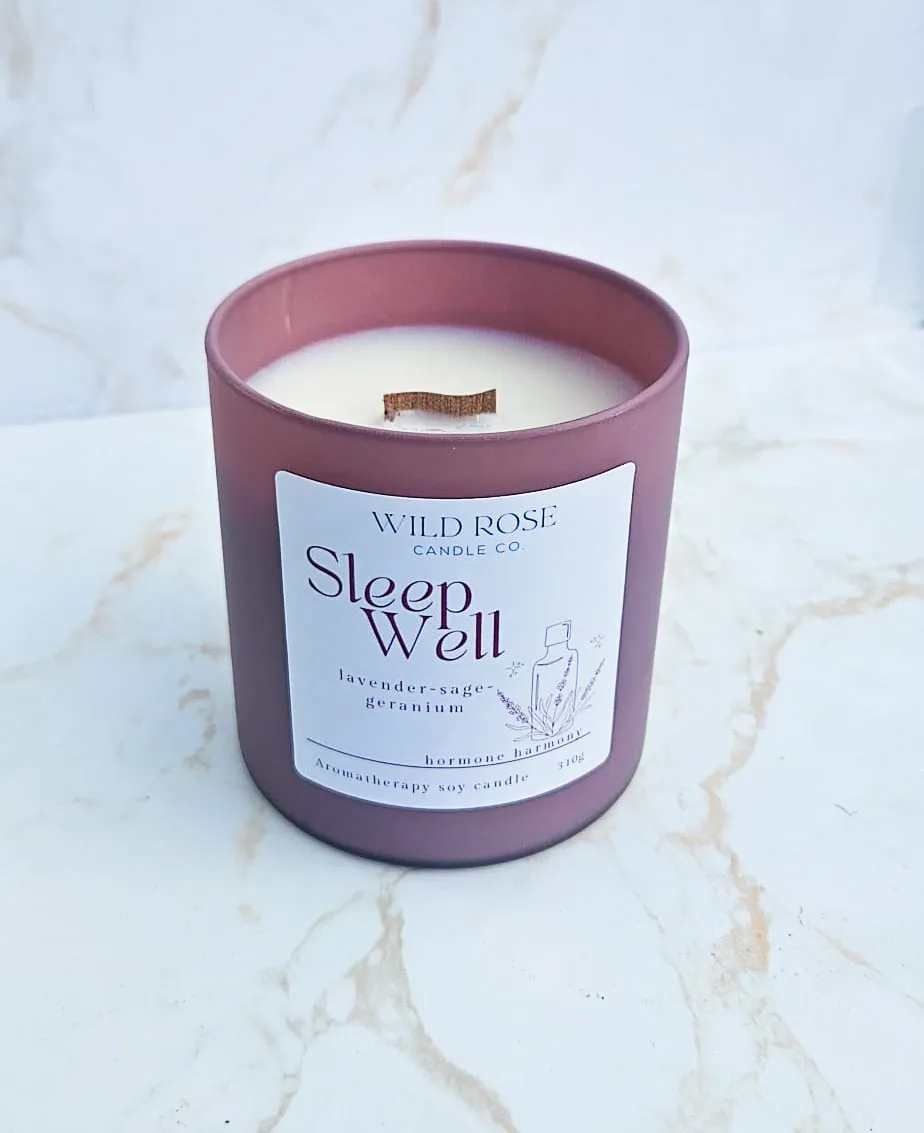 Wood Wick Aromatherapy Candle ~ Sleep Well